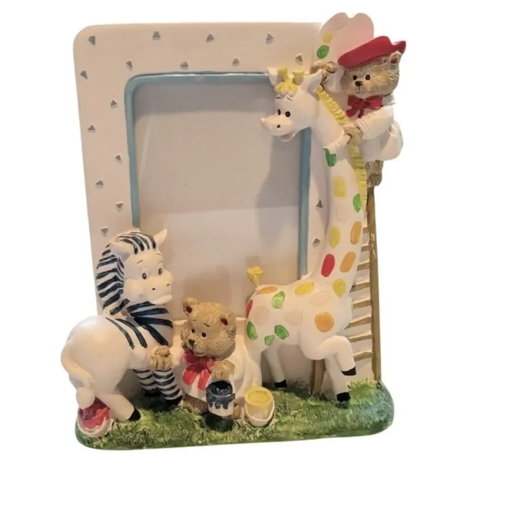 3D Zoo Animals Frame Burnes of Boston‎ Nursery Decor Colorful Whimiscal